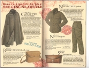 Banana Republic Catalog #34 Holiday 1987 Cape of Two Countries, British Binocular Case, Nato Fatigue Jacket, Nato Fatigues