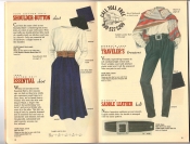 Banana Republic Catalog 37 Fall 1988 Shoulder Button Shirt, Essential Skirt, Traveler's Trousers, Saddle Leather Belt