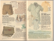 Banana Republic Summer 1987 No. 32  Men's RAF Shorts, Israelie Paratrooper Briefcase, San Remo Shirt