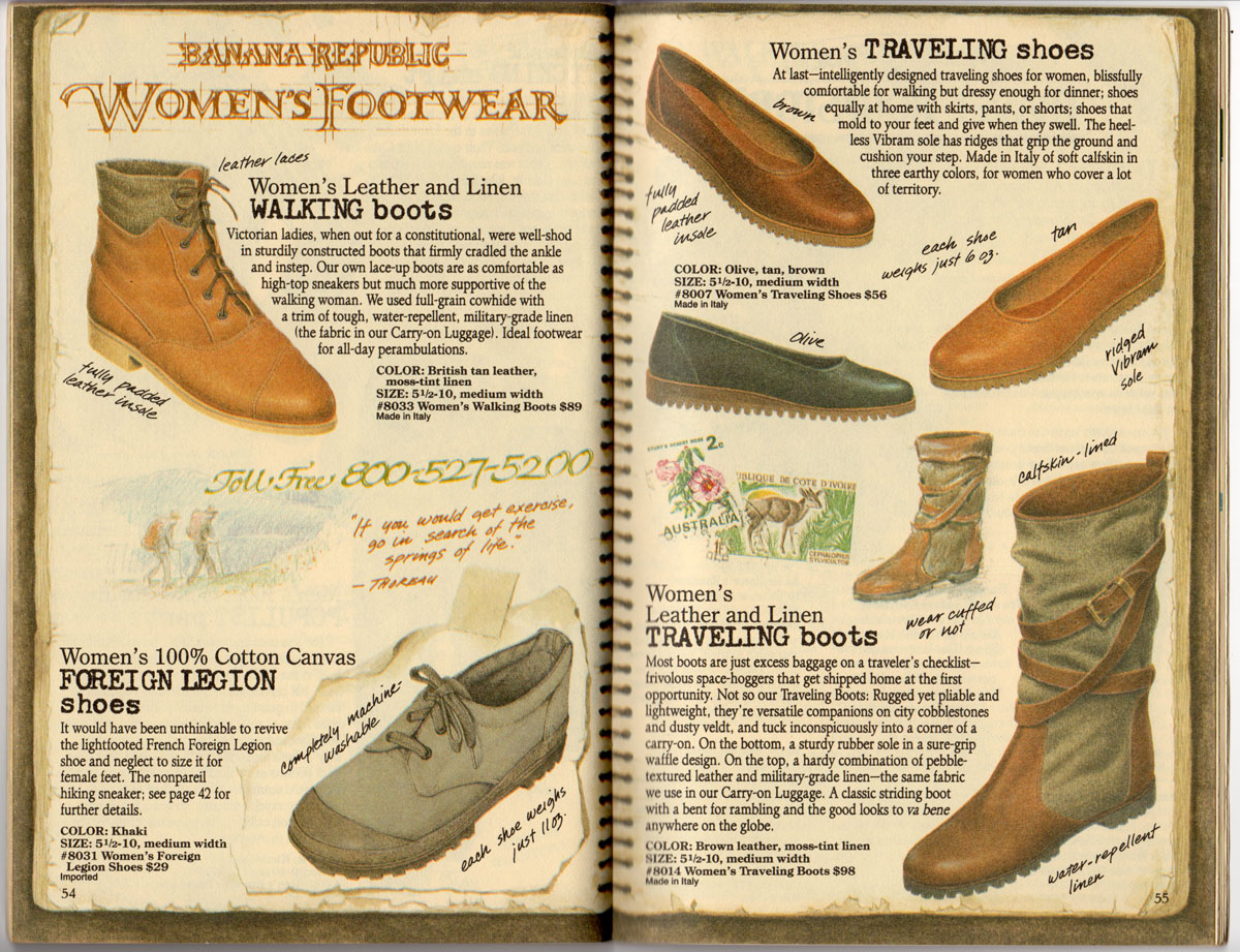 Banana Republic Spring 1987 Women's Shoes