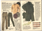 Banana Republic #26 Fall 1986 Swedish Army Shirt, Fatigue Pants, Bushman's Raincoat, Jute Belt